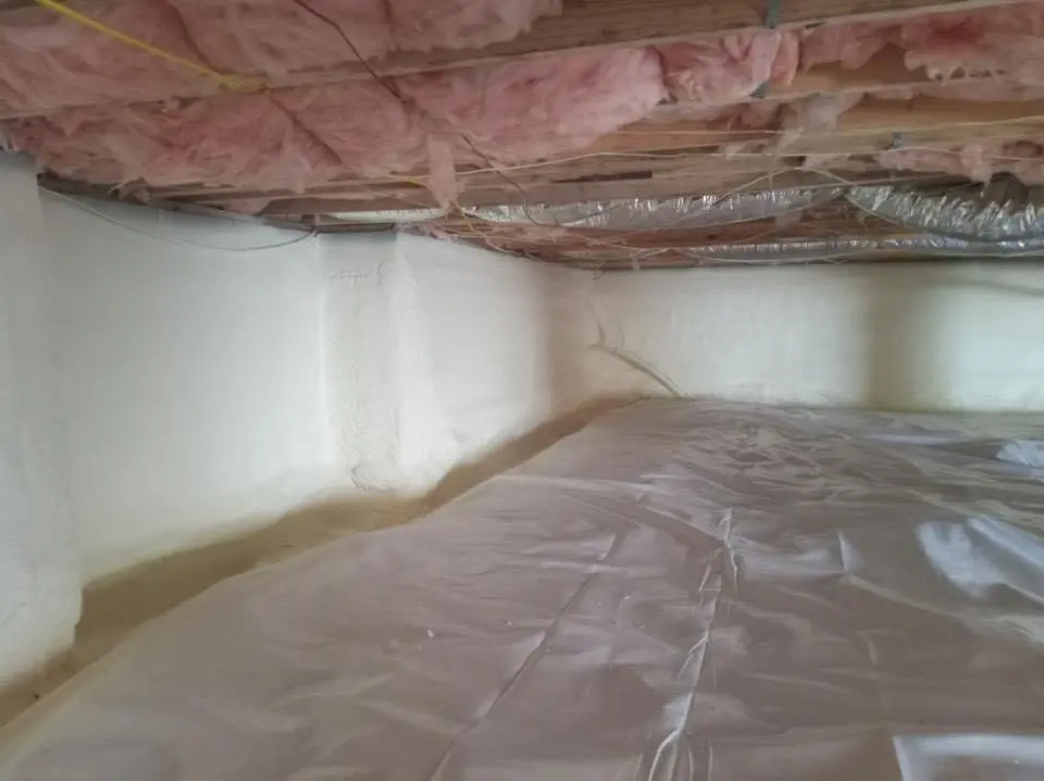 Crawl space encapsulation with closed-cell spray foam for Metal Roof Coating in Winslow